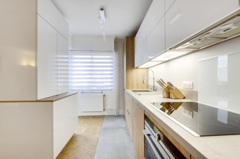 Rénovation d'une cuisine de style contemporain dans appartement à Paris